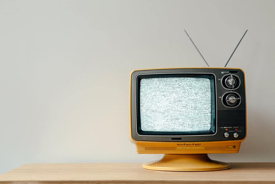 old-tv-on-plain-background