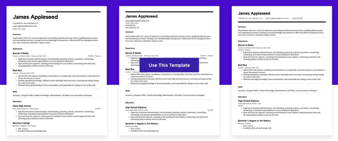 resume-building-templates