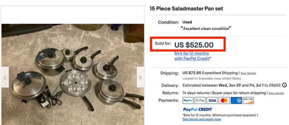 selling-old-pans-on-ebay