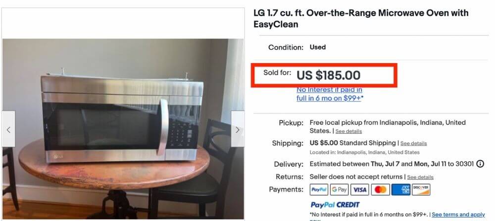 selling-microwave-on-ebay
