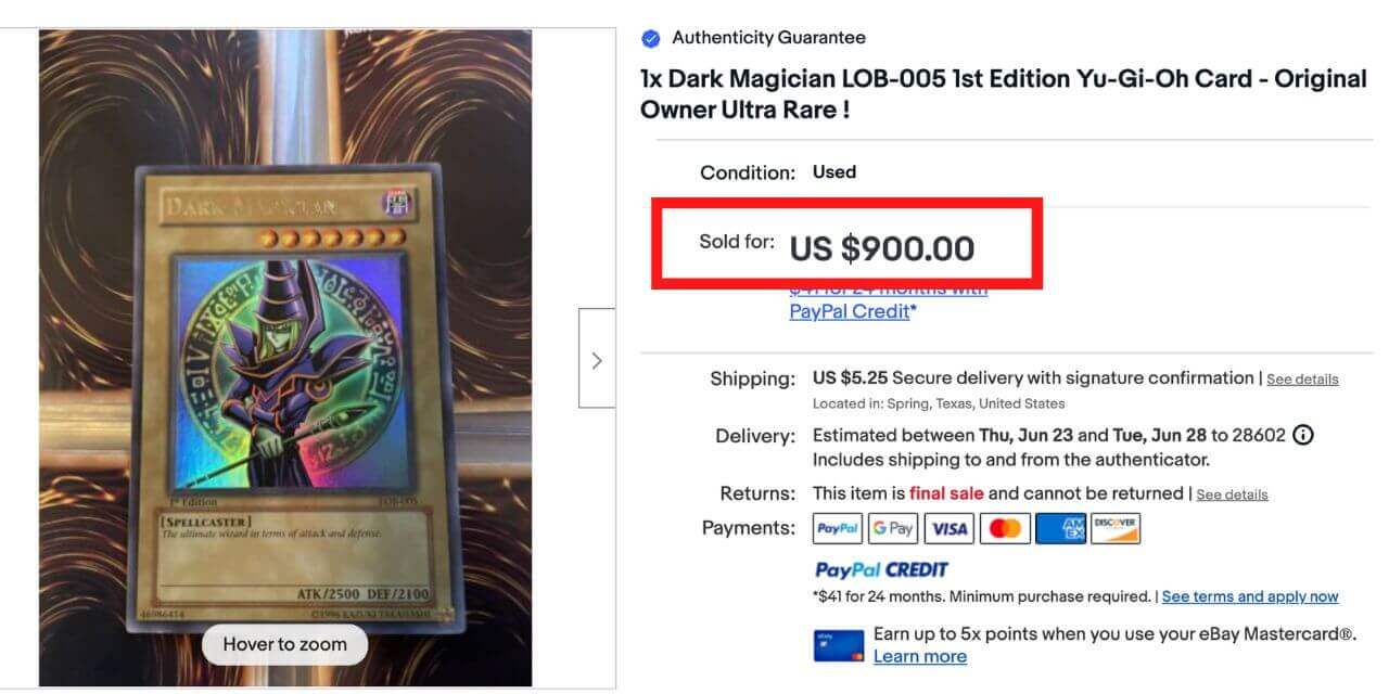 selling-Yugioh-card-on-ebay