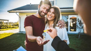 couple buying house