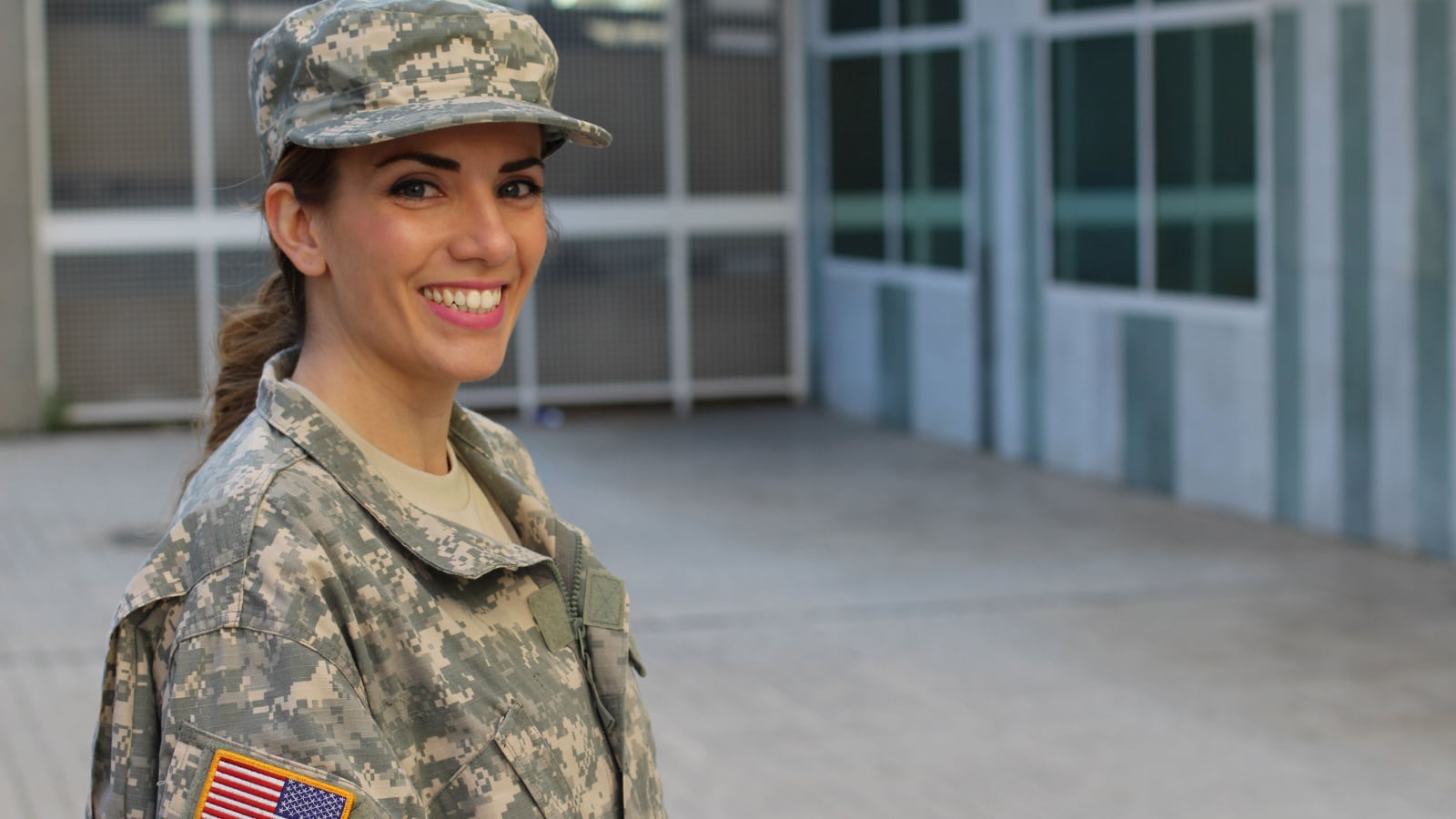 Military woman.